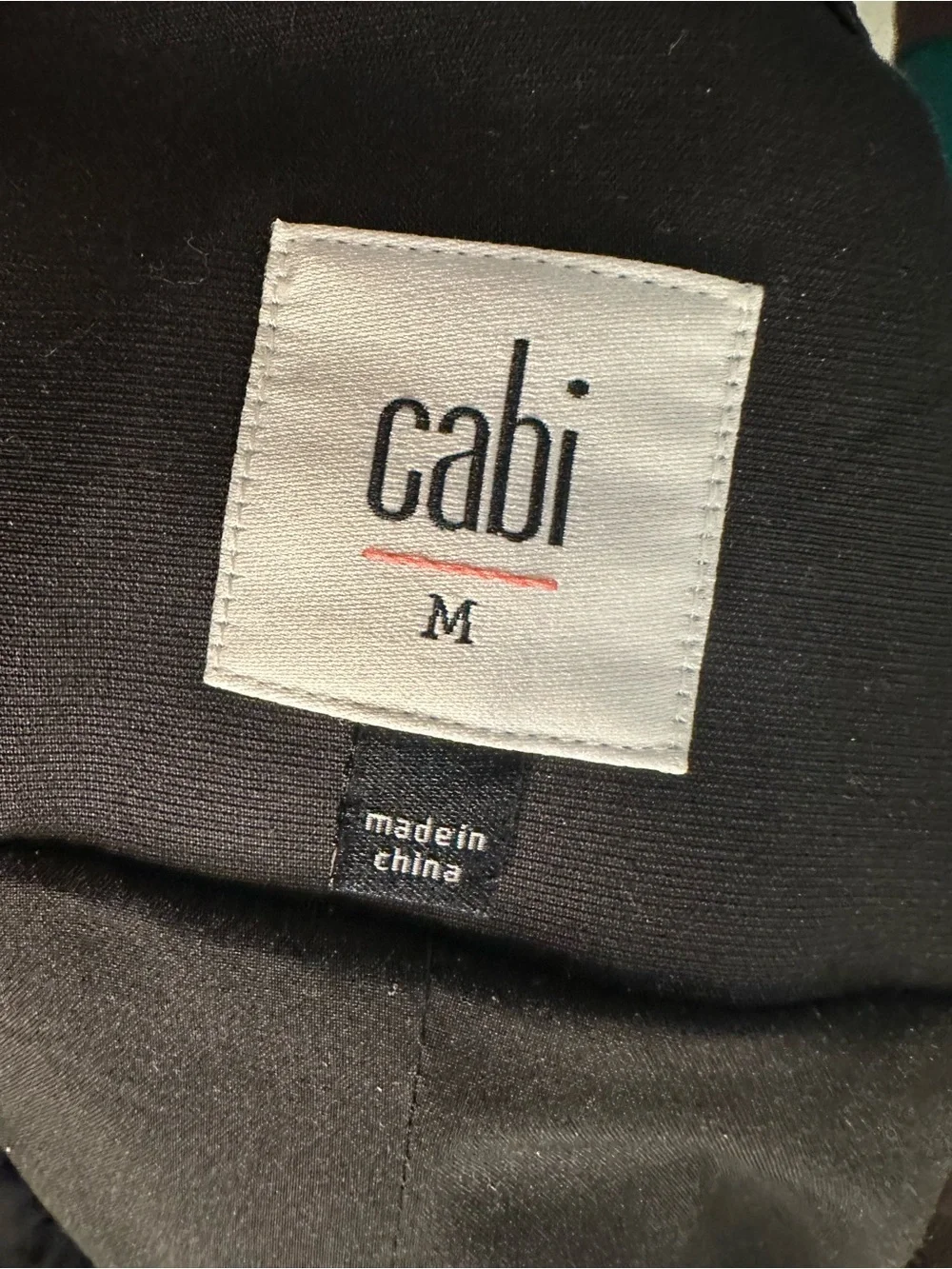 CAbi Black Utility Jacket with Satin Pocket Accents